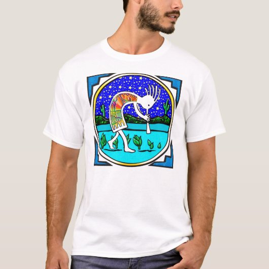 Kokopelli onder de sterren t-shirt (Voorkant)