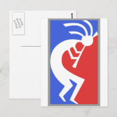 Kokopelli Oorspronkelijke stijl! Briefkaart (Voorkant / Achterkant)