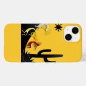 Kokopelli op de weg onder de zon Case-Mate iPhone case (Achterkant (horizontaal))