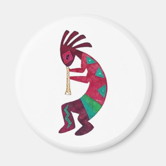Kokopelli Origineel ontwerp! Magneet (Voorkant)