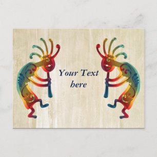 KOKOPELLI-ornamenten en uw ideeën Briefkaart