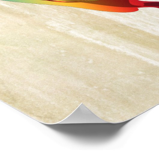 KOKOPELLI-ornamenten en uw ideeën Poster (Hoek)