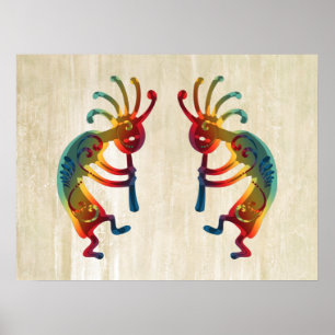 KOKOPELLI-ornamenten en uw ideeën Poster
