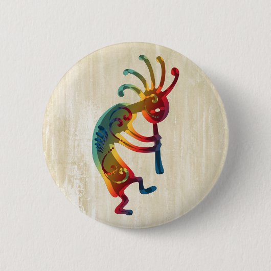 KOKOPELLI-ornamenten en uw ideeën Ronde Button 5,7 Cm (Voorkant)