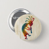 KOKOPELLI-ornamenten en uw ideeën Ronde Button 5,7 Cm (Voorkant /achterkant)