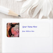 Kokopelli over rijstpapier en de achtergrond van h etiket (Insitu)