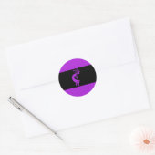 Kokopelli Paarse Ronde Sticker (Envelop)