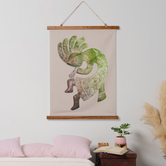 Kokopelli Pastel Southwest Hangend Wandkleed (Slaapkamer)