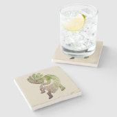 Kokopelli Pastel Southwestern Stenen Onderzetter (Zijkant)