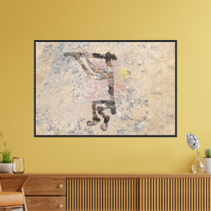 Kokopelli Petroglyf Canvasprint Canvas Afdruk