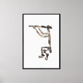 Kokopelli Petroglyf Canvasprint Canvas Afdruk (Voorkant)