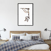Kokopelli Petroglyf Canvasprint Canvas Afdruk (Insitu (Slaapkamer))