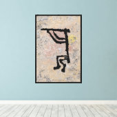Kokopelli Petroglyf Canvasprint Canvas Afdruk (Insitu (Houten vloer))