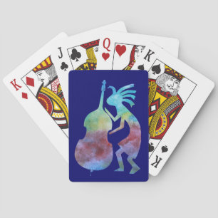 Kokopelli Plays Bass Pokerkaarten