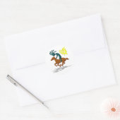 Kokopelli Pony Ronde Sticker (Envelop)