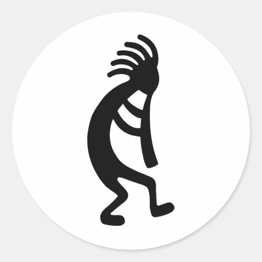 Kokopelli-producten en -Design! Ronde Sticker (Voorkant)