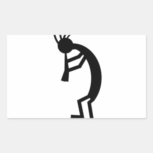 Kokopelli Rechthoekige Sticker (Voorkant)