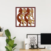 Kokopelli Rock Art March door M.Light Poster (Thuiskantoor)