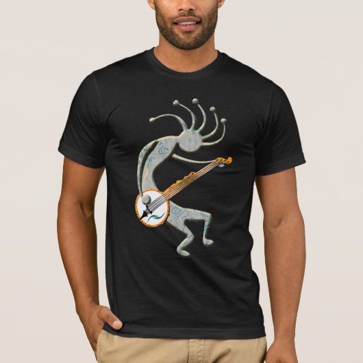 Kokopelli Rocking uit! T-shirt (Voorkant)