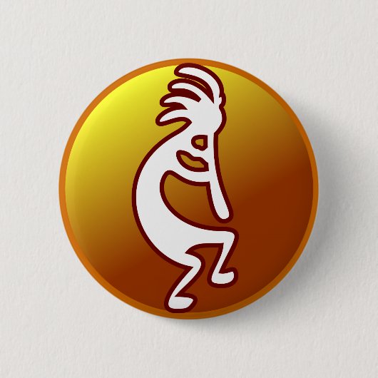 Kokopelli Ronde Button 5,7 Cm (Voorkant)