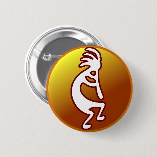 Kokopelli Ronde Button 5,7 Cm (Voorkant /achterkant)