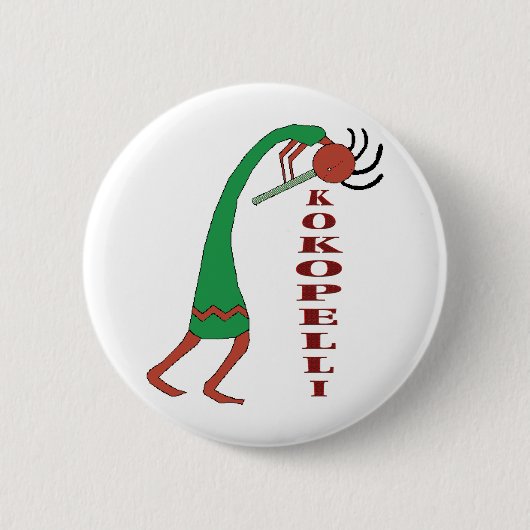 kokopelli ronde button 5,7 cm (Voorkant)
