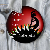 Kokopelli Ronde Button 6,0 Cm (In situ)