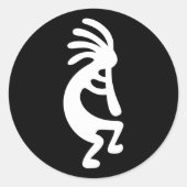Kokopelli Ronde Sticker (Voorkant)