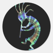 kokopelli ronde sticker (Voorkant)