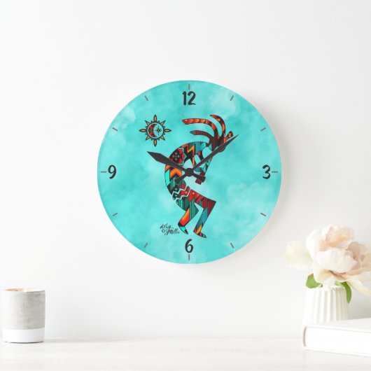 Kokopelli Round Wall klok (Huis)