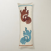 Kokopelli, Rust & Turquoise, zuidwest Lichaamskussen (Achterkant (Verticaal))