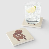 Kokopelli, Rust, zuidwesten Stenen Onderzetter (Zijkant)