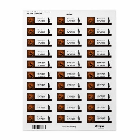 Kokopelli Rustic Brown Return Address Label (Full Sheet)