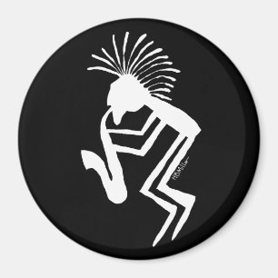 Kokopelli Saxaphone Player Petroglyph Magneet