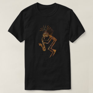 Kokopelli Saxaphone Player Petroglyph T-shirt