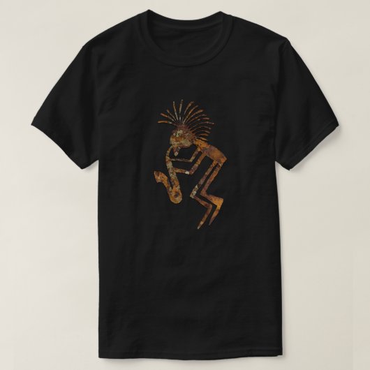Kokopelli Saxaphone Player Petroglyph T-shirt (Design voorkant)