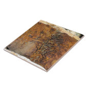 Kokopelli Saxaphone Player Petroglyph Tegeltje (Zijkant)