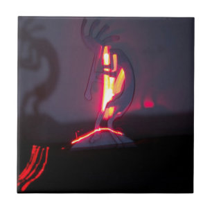 Kokopelli Shadows and Fire Tegeltje