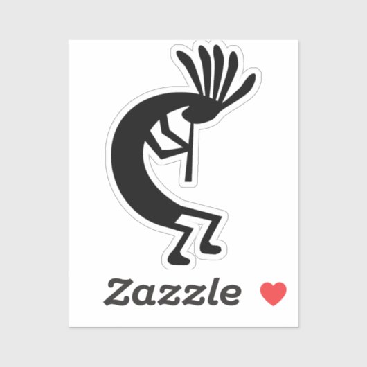 Kokopelli Silhouette Crafting 2" Vinyl Sticker (Vel)