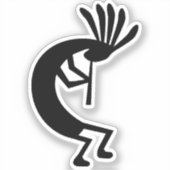 Kokopelli Silhouette Crafting 2" Vinyl Sticker (Voorkant)
