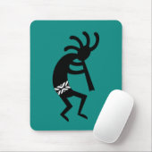 Kokopelli Southwest Blauwgroen Design Muismat (Met muis)