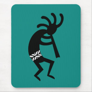 Kokopelli Southwest Blauwgroen Design Muismat