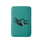 Kokopelli Southwest Blauwgroen en zwart Badmat (Voorkant Verticaal)