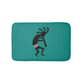 Kokopelli Southwest Blauwgroen en zwart Badmat (Voorkant)