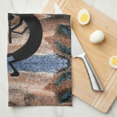 Kokopelli Southwest Desert Brown 2 Mosaic Theedoek (Quarter Fold)