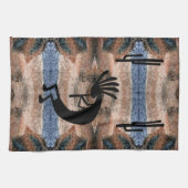 Kokopelli Southwest Desert Brown 2 Mosaic Theedoek (Horizontaal)