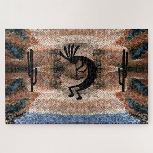 Kokopelli Southwest Desert Mosaic 20 x 30 inch Legpuzzel (Horizontaal)
