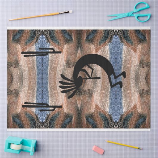 Kokopelli Southwest Desert Mosaic 2 Tissuepapier (Craft)