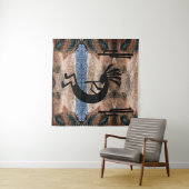 Kokopelli Southwest Desert Mosaic 57 x 47 Wandkleed (In Situ (horizontaal))