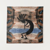 Kokopelli Southwest Desert Mosaic 57 x 47 Wandkleed (Voorkant)